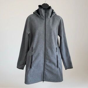 The North Face Women’s Wind Wall Jacket Coat Long Gray Missing Belt Sz L
